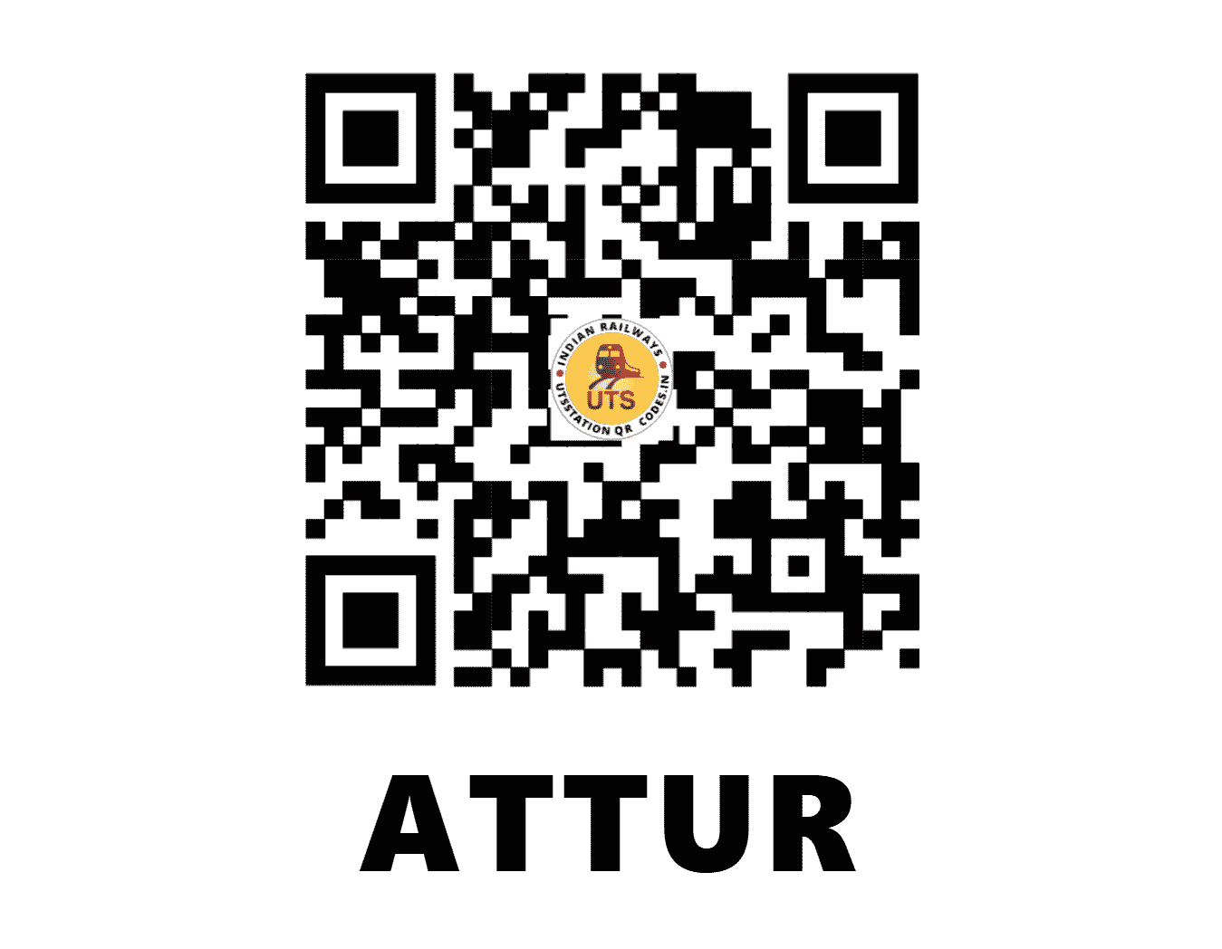 UTS QR Code for ATTUR - ATU - SR (TAMIL NADU)